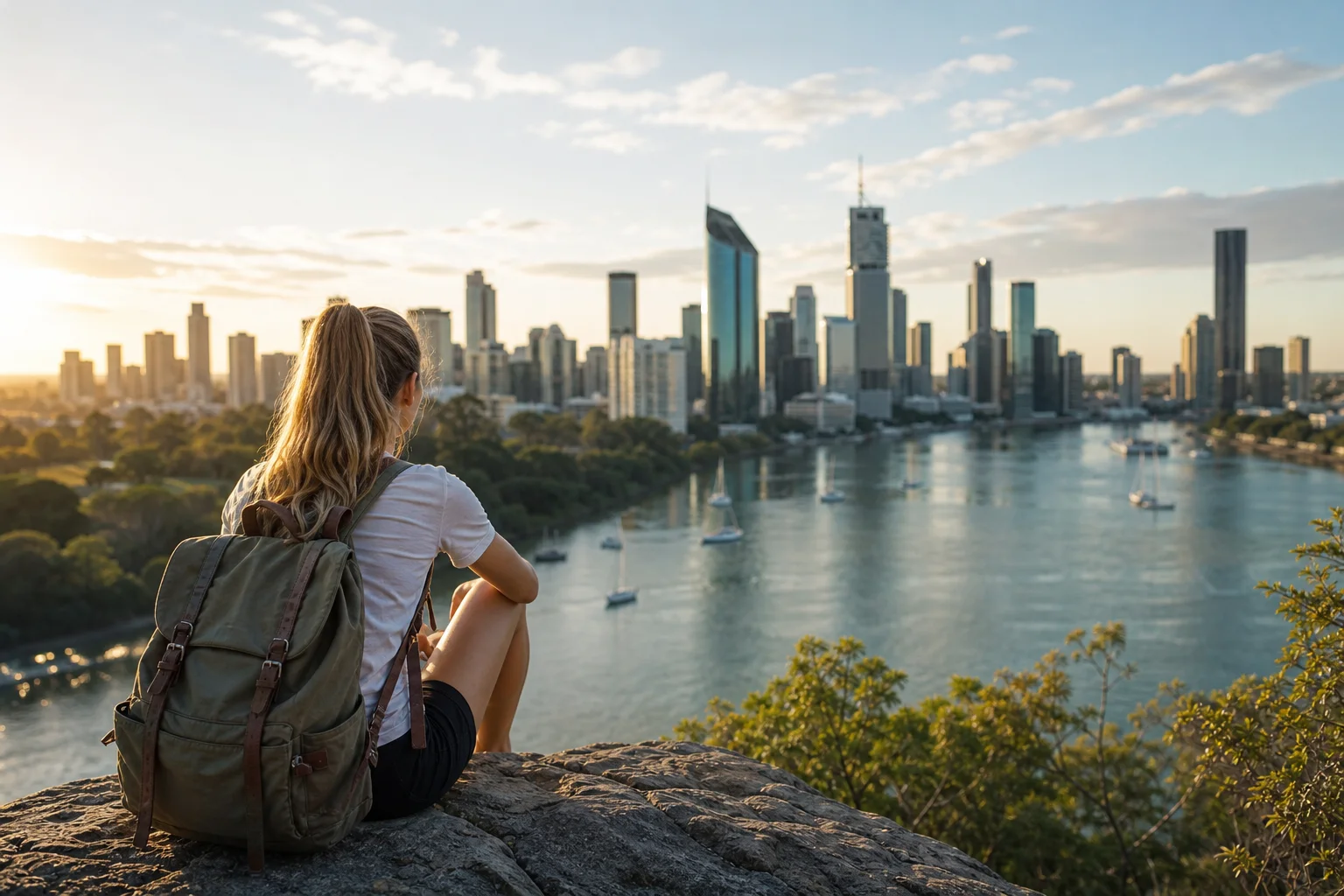 Illustration : Brisbane en WHV : guide complet backpacker pour vivre, travailler et explorer